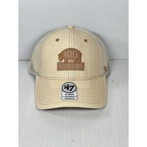 Boston Bruins 47 Brand Tan Trucker Adjustable Snapback Centennial 100th Hat Cap
